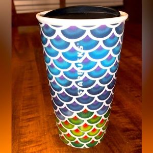 RARE FIND‼️🤩Limited Edition Rainbow Mermaid Scale Print Starbucks Hot To-Go Mug